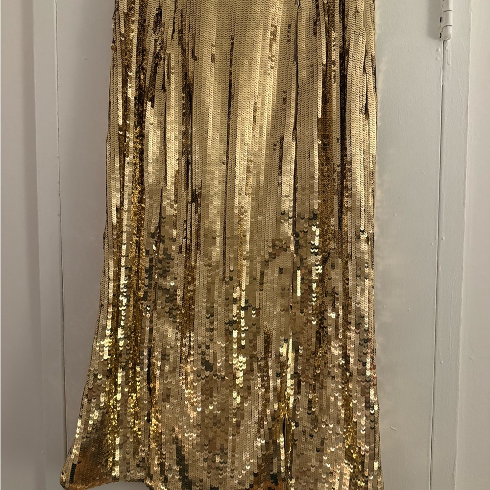 J. Crew Gold Sequin Maxi Skirt - Picture 7 of 9